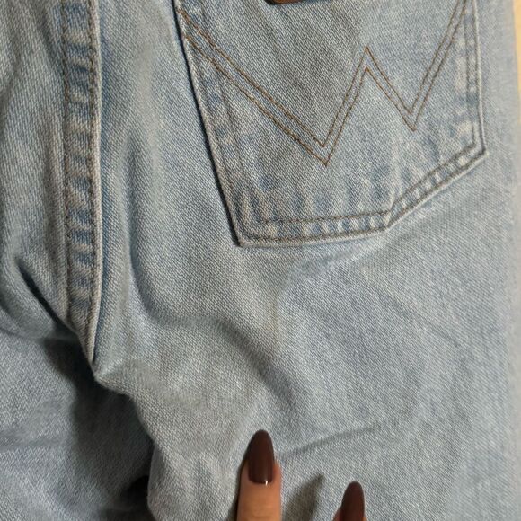 Vintage Y2K Wrangler Cowboy Cut Jeans Sz 27 Tall Light Wash‎ High Rise - Picture 7 of 10
